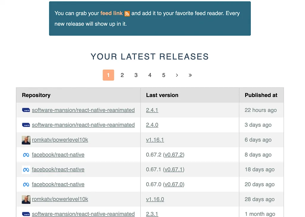The Banditore dashboard