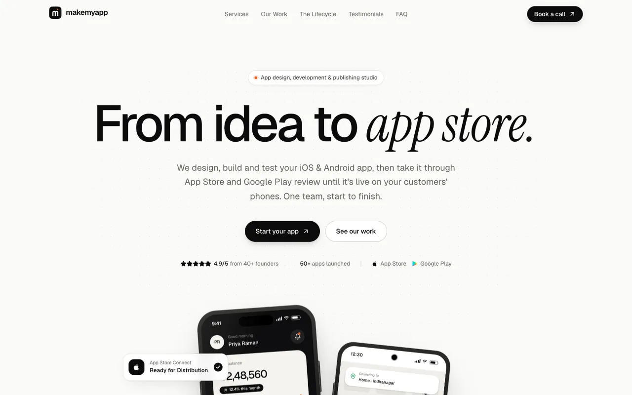 makemyapp website