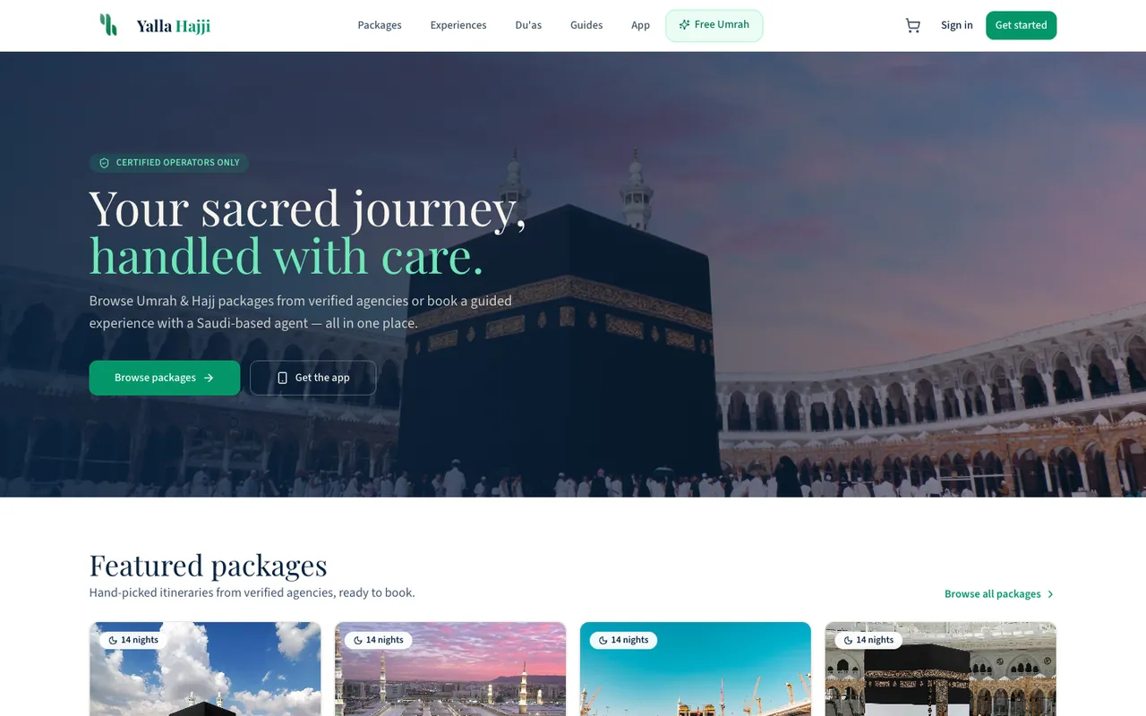 Yalla Hajji website